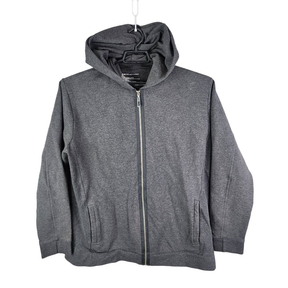 Mens Charcoal Gray ISDA & Co Hoodie Jacket Full Zip Long Sleeve Size XL